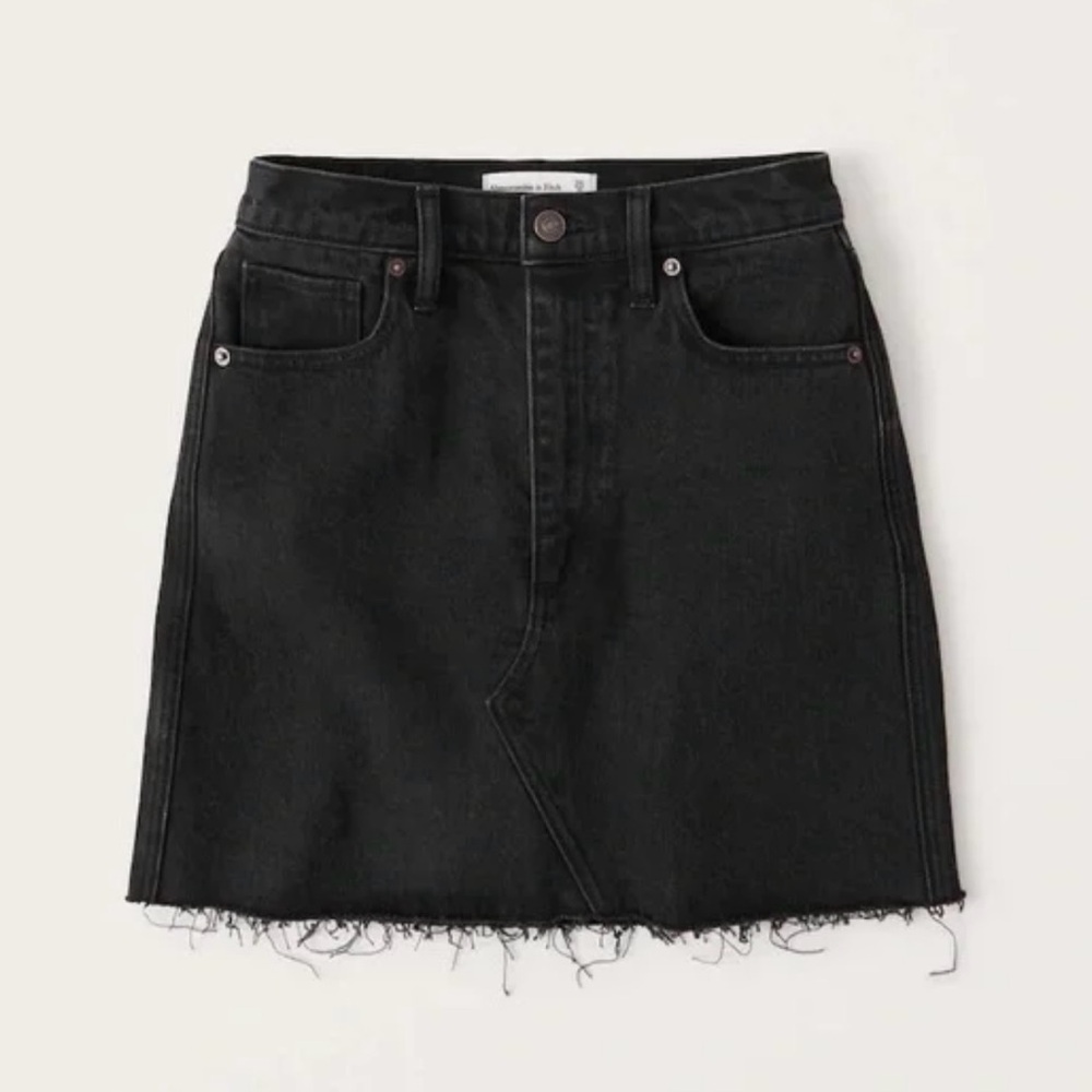 Classic Black Denim Skirt - Curve Love, Ultra High Rise